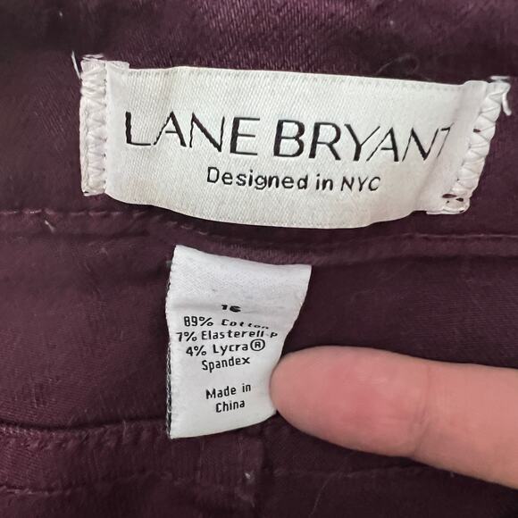 Lane Bryant Size 16 Purple High Rise Ankle Skinny Jeans 38"x27" SHORT - Picture 8 of 14
